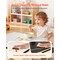 White Kids Table and 2 Chairs Set with Storage Box for Art and Learning